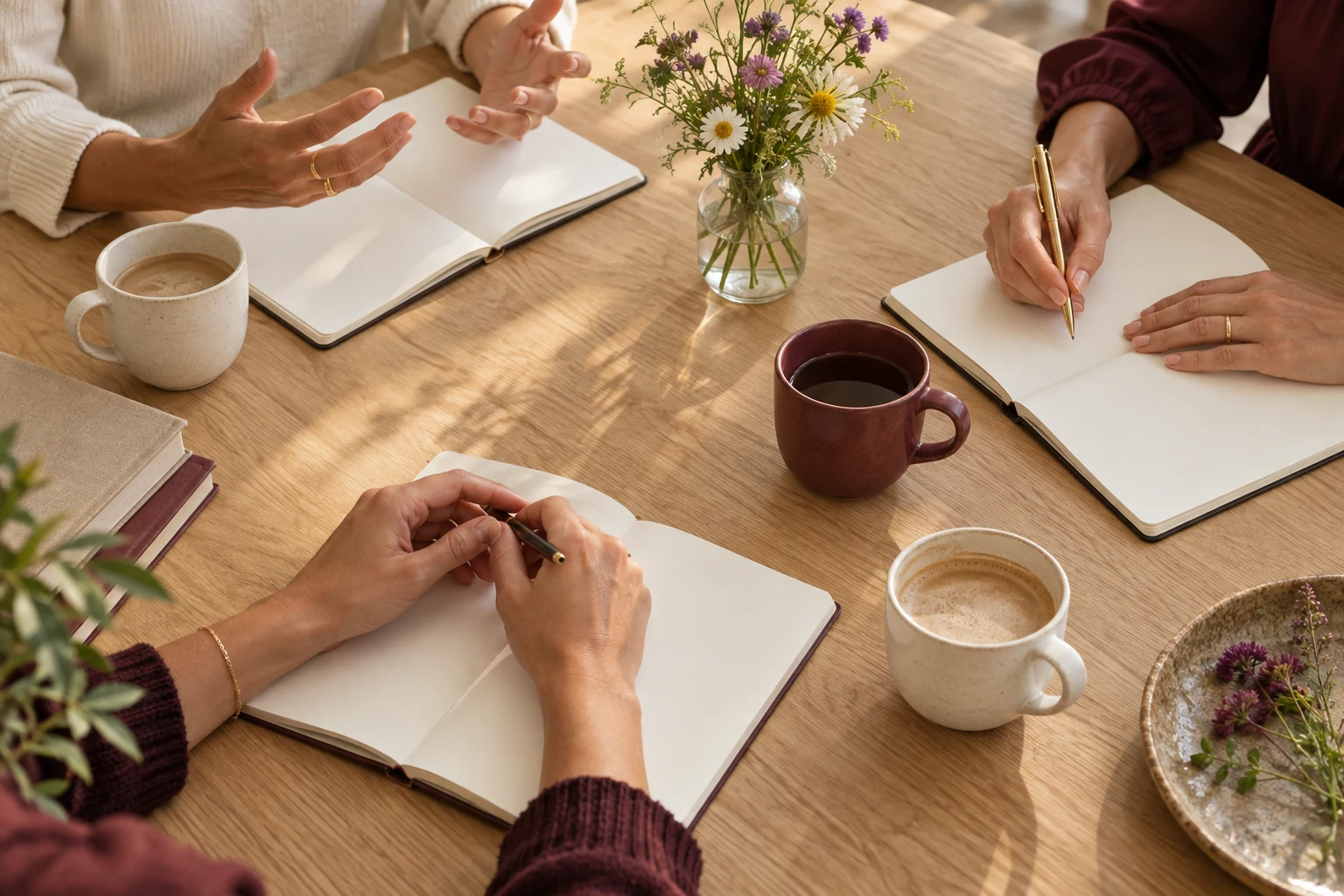 Carnets et échanges autour d’une table